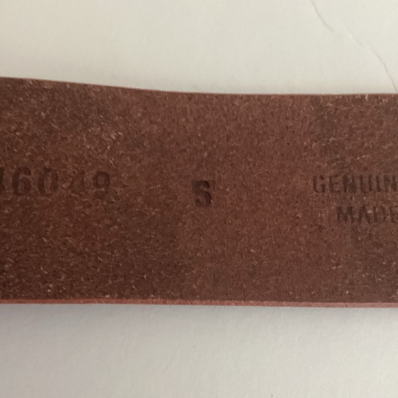 Linea Pelle Waist Belt Small Genuine Leather Horseshoe Buckle Brown - Picture 8 of 15